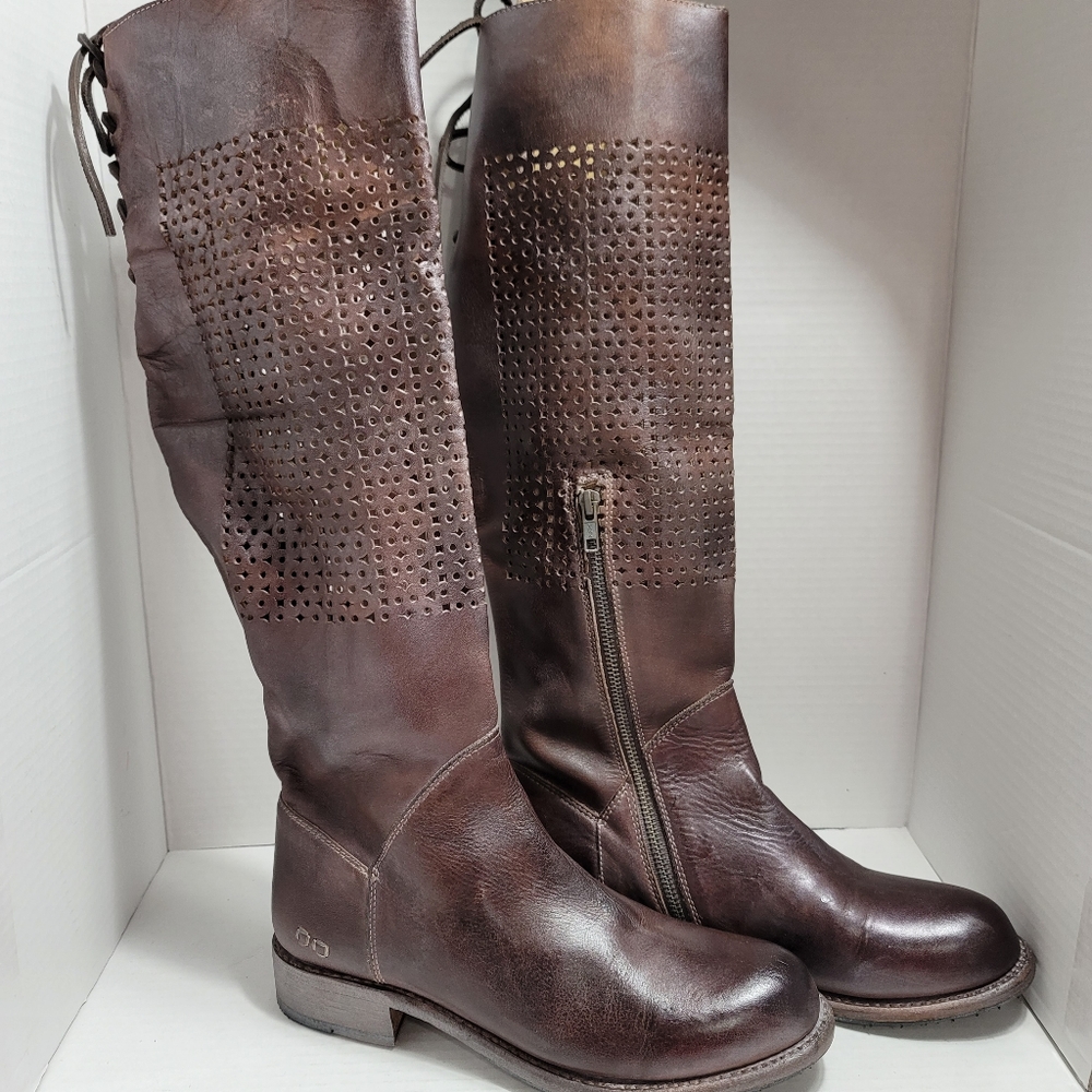 NWOB Bed Stu Leather Cambridge Perforated  Back Lace Up Boots 9 Antique …
